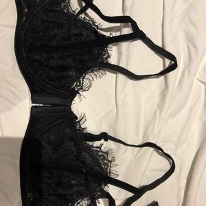 black lace bralette